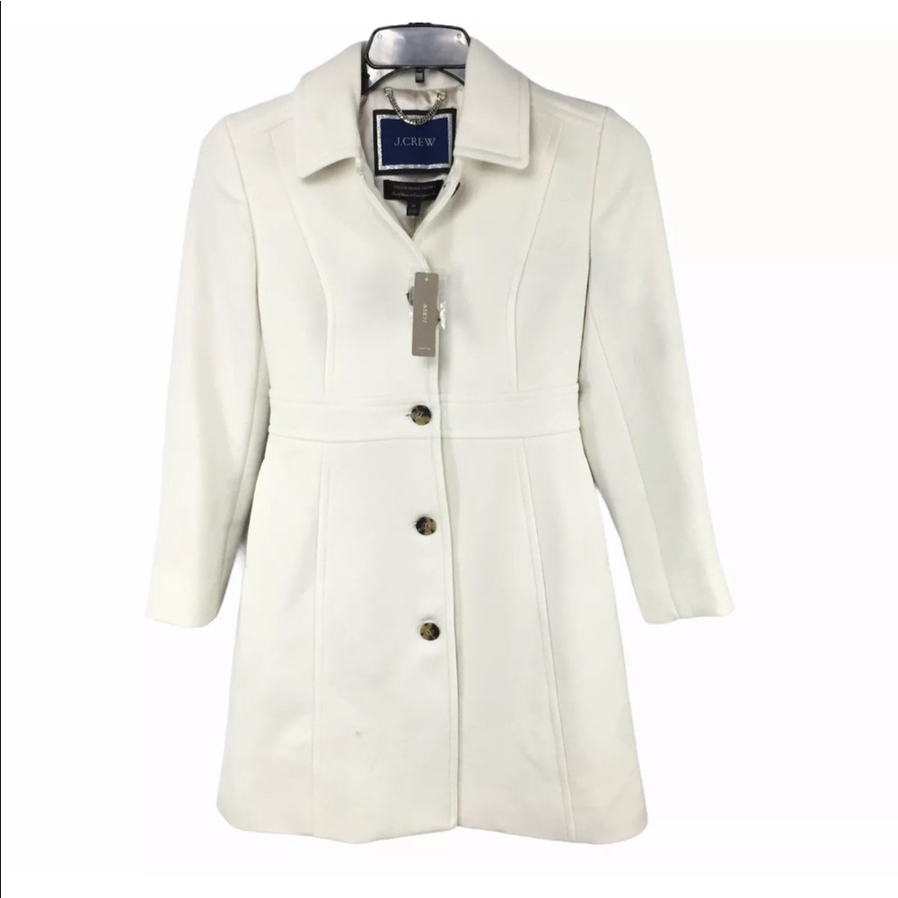 NWT J Crew beautiful White Day Coat